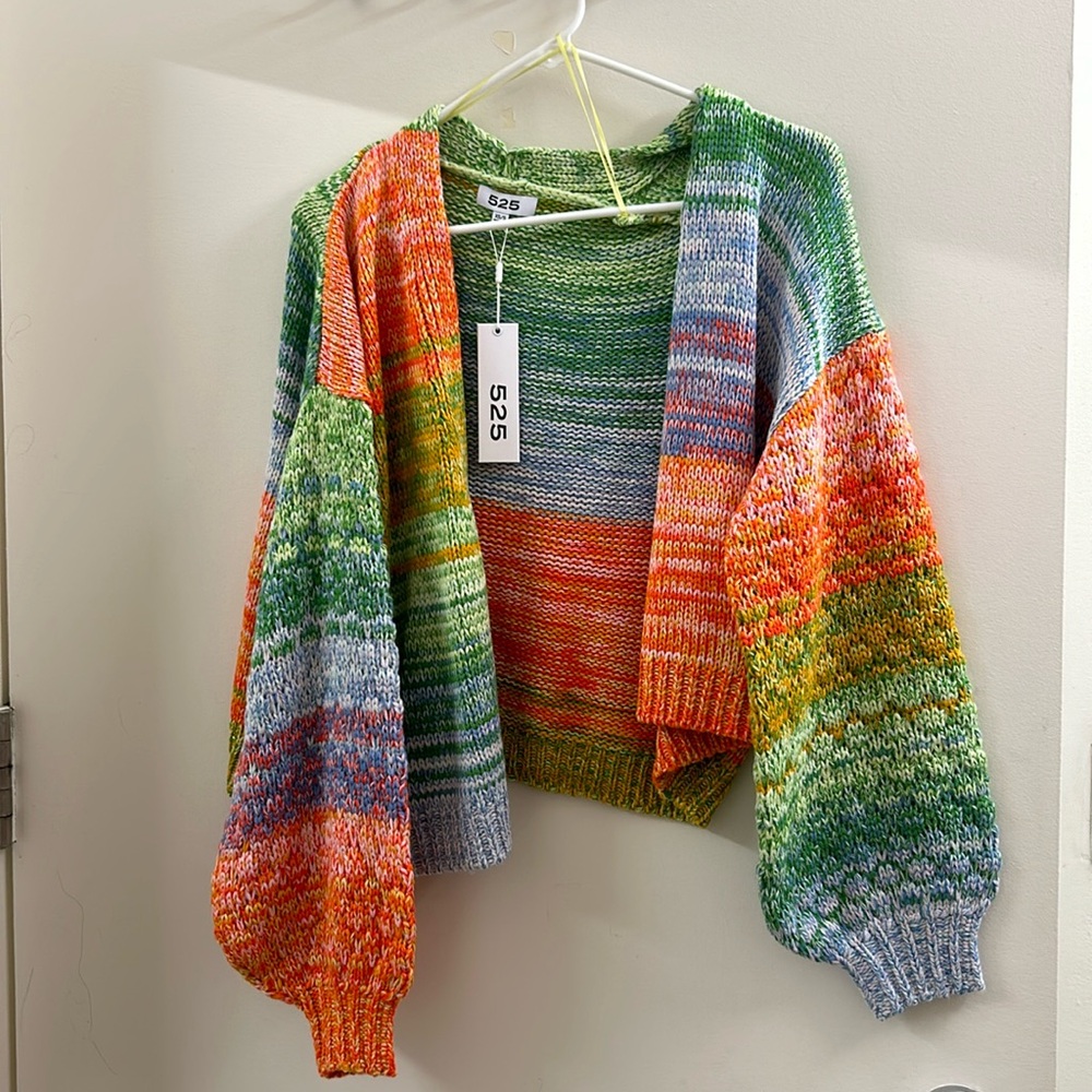 Multi color knit cardigan revolve